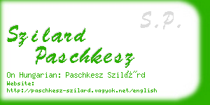 szilard paschkesz business card